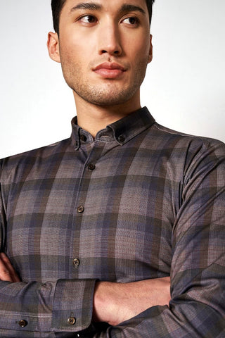 620 khaki violet check;3