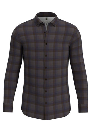 620 khaki violet check;5