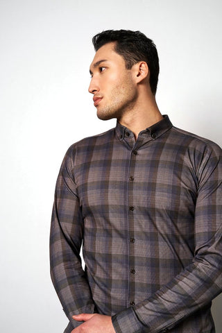 620 khaki violet check;5