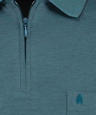Ragman / He.Polo / Polo zip soft knit LS