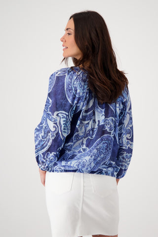 720 navy blue gemustert;3