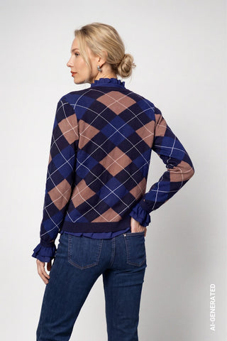 788 classic navy gemustert;3