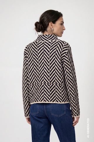 792 dark blue gemustert;3
