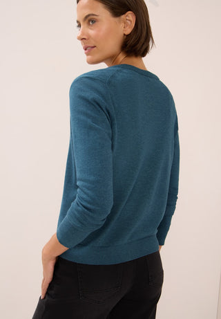 16838 dull teal blue melange;18
