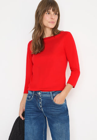 Cecil / Da.Shirt, Polo / NOS Basic Boatneck