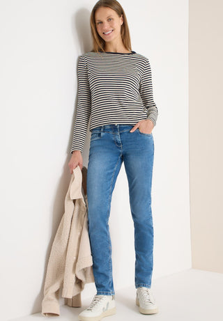 Cecil / Da.Shirt, Polo / TOS Basic Melange Stripe T-Shi