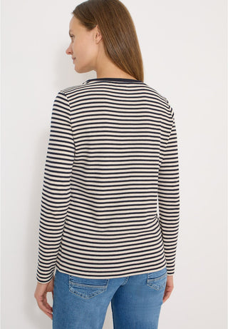 Cecil / Da.Shirt, Polo / TOS Basic Melange Stripe T-Shi