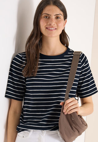 Cecil / Da.Shirt, Polo / NOS Striped Slubyarn Shirt