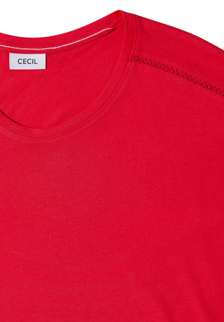 Cecil / Da.Shirt, Polo / NOS Solid Lace Shoulder T-Shir