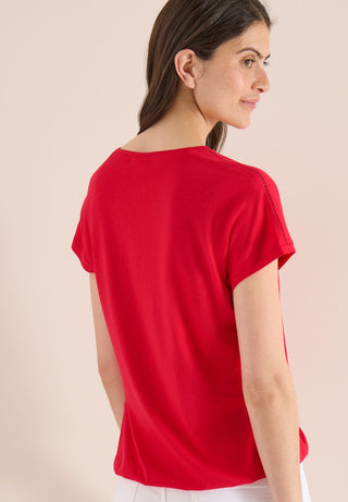 Cecil / Da.Shirt, Polo / NOS Solid Lace Shoulder T-Shir