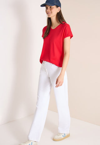 Cecil / Da.Shirt, Polo / NOS Solid Lace Shoulder T-Shir