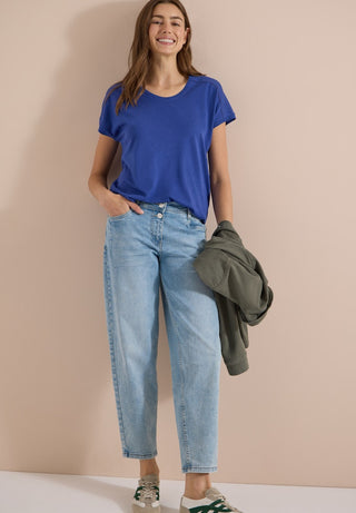 Cecil / Da.Shirt, Polo / NOS Solid Lace Shoulder T-Shir