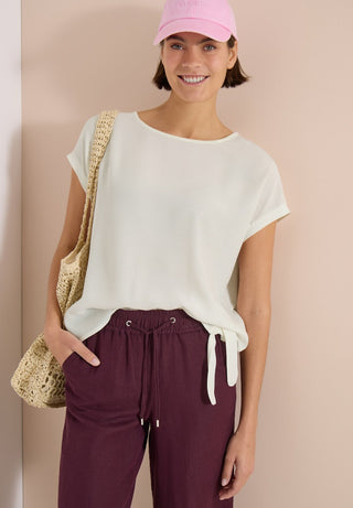 Cecil / Da.Shirt, Polo / Solid Mat Mix Blouse