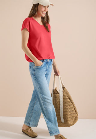 Cecil / Da.Shirt, Polo / NOS Solid Lace Shoulder T-Shir