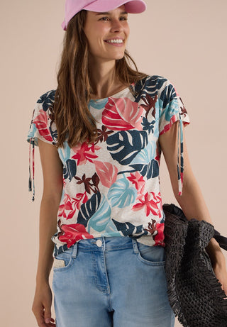 Cecil / Da.Shirt, Polo / Multi AOP Shoulder Gathering S
