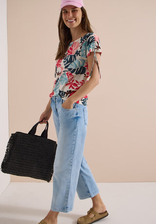 Cecil / Da.Shirt, Polo / Multi AOP Shoulder Gathering S