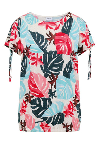 Cecil / Da.Shirt, Polo / Multi AOP Shoulder Gathering S