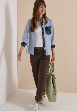 21838 blouse blue;4