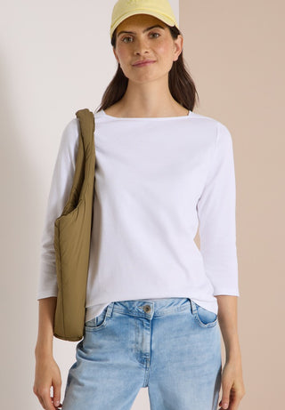 Cecil / Da.Shirt, Polo / NOS Basic Boatneck Shirt