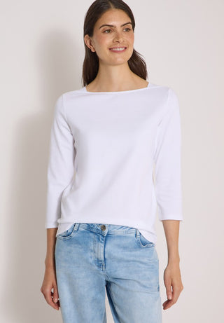 Cecil / Da.Shirt, Polo / NOS Basic Boatneck Shirt