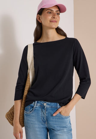 Cecil / Da.Shirt, Polo / NOS Basic Boatneck Shirt