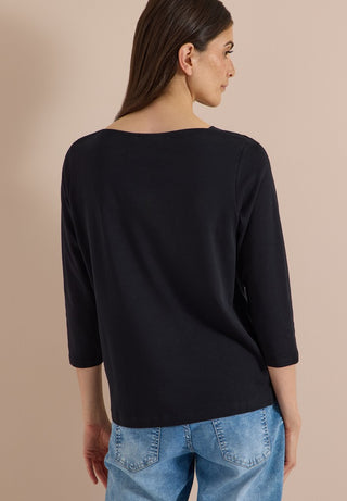 Cecil / Da.Shirt, Polo / NOS Basic Boatneck Shirt