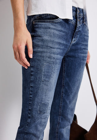 17038 mid blue random washed;7