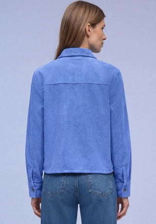 STREET ONE / Da. Bluse / QR Corduroy shirtcollar blouse