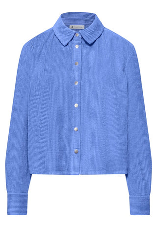 STREET ONE / Da. Bluse / QR Corduroy shirtcollar blouse