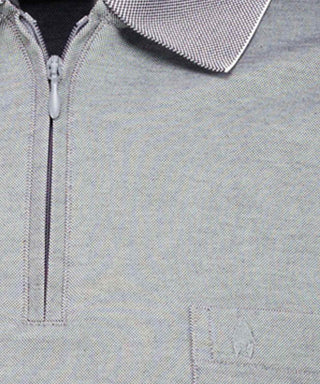 Ragman / He.Polo / Polo zip soft knit LS