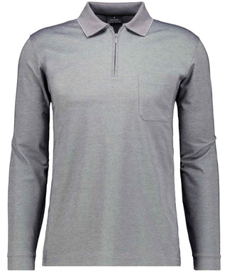 Ragman / He.Polo / Polo zip soft knit LS