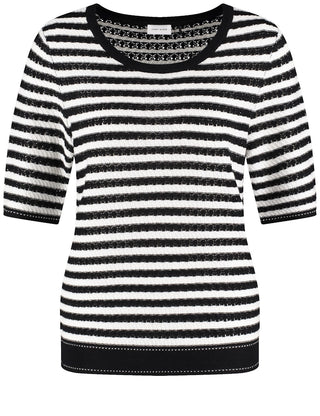 01019 BLACK - WHITE STRIPE;1