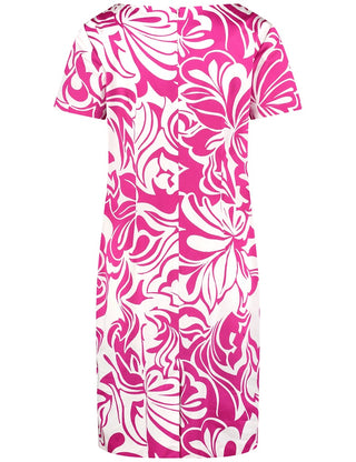 03027 MAGENTA/OFFW.ORNAMENT PRINT;2
