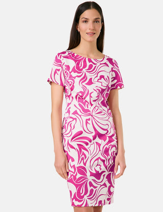 03027 MAGENTA/OFFW.ORNAMENT PRINT;6