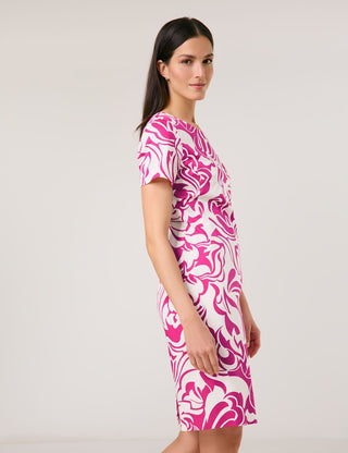 03027 MAGENTA/OFFW.ORNAMENT PRINT;7