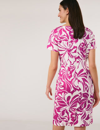 03027 MAGENTA/OFFW.ORNAMENT PRINT;8