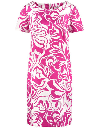 03027 MAGENTA/OFFW.ORNAMENT PRINT;1