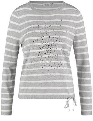 02009 SILVER GREY / OFFWHITE STRIPE;1