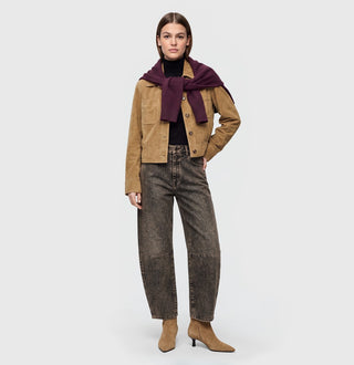 D795 brown crincle wash;4