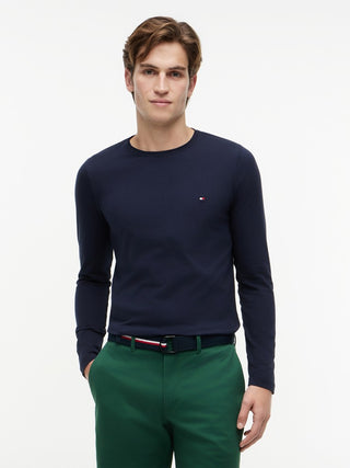 TOMMY HILFIGER / He.T-Shirt / STRETCH SLIM FIT LONG SLEEVE TEE