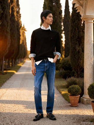 TOMMY HILFIGER / He.Pullover / CORE ESSENTIAL COTTON CREW NECK