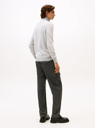 TOMMY HILFIGER / He.Pullover / PIMA CTN CASH HERRINGBONE ROLL