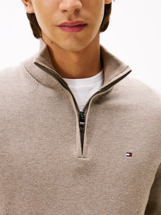TOMMY HILFIGER / He.Pullover / PIMA ORG CTN CASHMERE ZIP MOCK