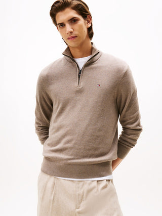TOMMY HILFIGER / He.Pullover / PIMA ORG CTN CASHMERE ZIP MOCK